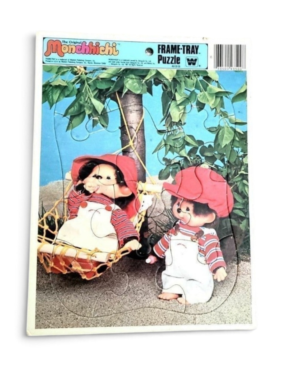 Vintage Monchhichi Frame-Tray Puzzle Kids Cardboard